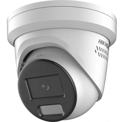 Camera de supraveghere IP Turret 4MP Smart Hybrid Light with ColorVu Fixed Hikvision DS-2CD2347G2H-LISU/SL(4MM)(EF), lentila fixa 4mm, iluminare min: Color: 0.0008 Lux @ (F1.0, AGC ON),0 Lux, IR 30m, microfon incorporat, slot card de memorie: microSD
