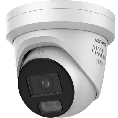 Camera de supraveghere IP Turret 4MP Smart Hybrid Light with ColorVu Hikvision DS-2CD2347G3-LIS2UY/SL(2.8MM), lentila fixa 2.8mm, iluminare min: Color: 0.0001 Lux @ (F1.0, AGC ON),0 Lux cu IR 30m, microfon incorporat, difuzor incorporat, interfata au