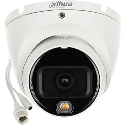 Cameră de supraveghere IP Turret 6 MP Smart Dual Light DAHUA IPC-HDW1639T-A-IL-0280B-S6, 2.8 mm, WL 30 m, IR 30 m, PoE, microfon, White
