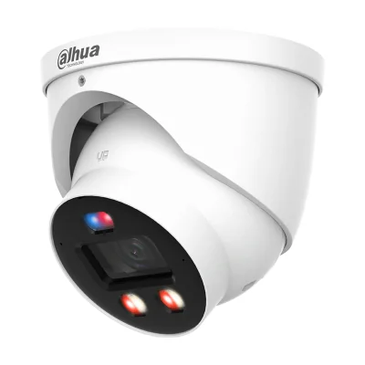 Cameră de supraveghere IP Turret 6 MP TiOC WizColor Smart Dual Light WizSense DAHUA IPC-HDW3649H-AS-PV-0280B-PRO, 2.8 mm, WL 30 m, IR 30 m, PoE, microfon, White