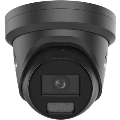 Camera de supraveghere IP Turret 8MP Smart Hybrid Light with ColorVu Hikvision DS-2CD2387G3-LIS2UY/SL(2.8MM)/BK, lentila fixa 2.8mm, iluminare min: Color: 0.0008 Lux @ (F1.0, AGC ON),0 Lux cu IR 30m, microfon incorporat, difuzor incorporat, interfata