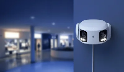 Camera de supraveghere Panoramic Reolink RP-PCT8MD; Senzor:1/2.65" CMOS Sensor Rezolutie video:8 Megapixeli(5120x1552 pixeli) Cadre/secunda:30 FPS Lentila fixa: 2.8mm - Panaromic 180° Dual Lens Unghi de vizualizare: orizontal:  180°/ vertical: 60° Di