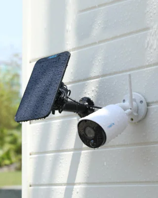 Camera de supraveghere Reolink Argus Eco cu panou solar; B320 Senzor: 1/2.7" CMOS Rezolutie video: 3 Megapixeli (2304 x 1296 pixeli) Cadre/secunda: 15 FPS Lentila fixa: 4mm Distanta iluminator IR: 10 m Numar LED-uri IR: 6 Compresie video: H.264 Detec
