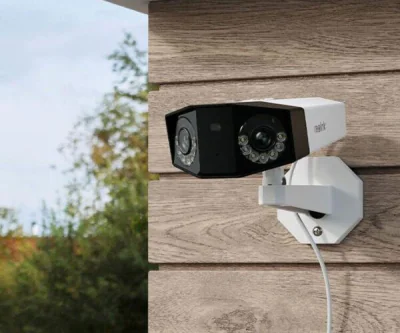Camera de supraveghere Reolink Duo 2 PoE; DUO SERIES P730 Senzor: 1/2.7"CMOS Rezolutie video: 8 Megapixeli (4608x1728 pixeli) Cadre/secunda: 20 FPS Lentila varifocala: 3.2mm Diafragma: F2.0 Unghi de vizualizare: orizontal: 180°/vertical: 60° Distanta