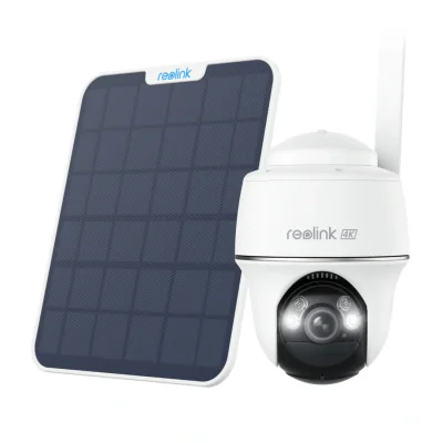 Camera de supraveghere Reolink Go PT Ultra; GO SERIES G440 WITH SOLAR PANEL 2 Senzor: 1/2.7"CMOS Rezolutie video: 8 Megapixeli (3840 x 2160 pixeli) Cadre/secunda: 15 FPS Lentila fixa: 4mm Unghi de vizualizare: orizontal: 90°vertical: 47° Distanta ilu