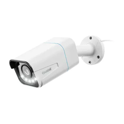 Camera de supraveghere Reolink RLC-811A; P430 Senzor: 1/2.8"CMOS Rezolutie video: 8 Megapixeli (3840 x 2160 pixeli) Cadre/secunda: 25 FPS Lentila varifocala: 2.7-13.5mm Diafragma: F1.6 Unghi de vizualizare: orizontal: 100°- 31°/vertical: 55°- 17° Dis