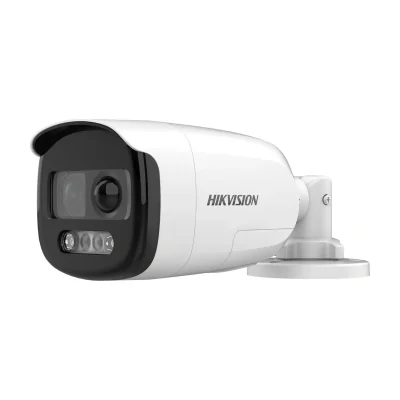 Cameră de supraveghere Turbo HD Bullet 2 MP ColorVu HIKVISION DS-2CE12DF3T-PIRXOS(2.8MM), 2.8 mm, WL 40 m, microfon, White