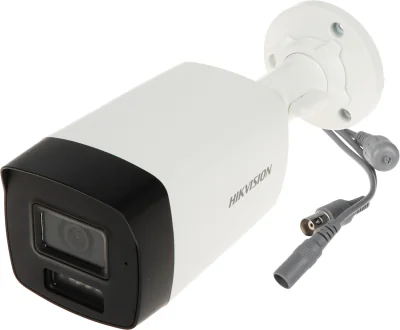 Cameră de supraveghere Turbo HD Bullet 5 MP 3K Smart Hybrid Light HIKVISION DS-2CE17K0T-LFS(2.8MM), 2.8 mm, WL 40 m, IR 40 m, microfon, White