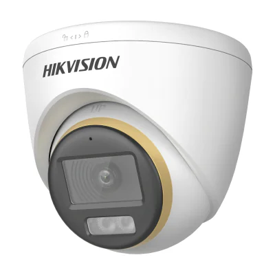 Cameră de supraveghere Turbo HD Turret 2 MP ColorVu HIKVISION DS-2CE72DF3T-LFS(2.8MM), 2.8 mm, WL 40 m, IR 40 m, microfon, White