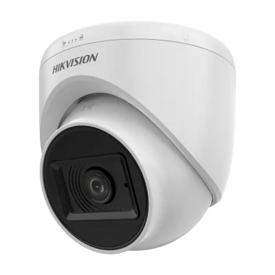 Cameră de supraveghere Turbo HD Turret 2 MP HIKVISION DS-2CE76D0T-ITPFS2, 2.8 mm, IR 20 m, microfon, White