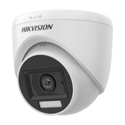 Cameră de supraveghere Turbo HD Turret 2 MP Smart Hybrid Light HIKVISION DS-2CE76D0T-LPFS(2.8MM), 2.8 mm, WL 20 m, IR 20 m, microfon, White