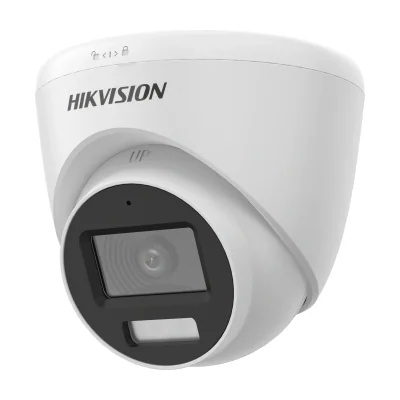 Cameră de supraveghere Turbo HD Turret 2 MP Smart Hybrid Light HIKVISION DS-2CE78D0T-LFS(2.8MM), 2.8 mm, WL 20 m, IR 40 m, microfon, White