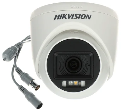 Cameră de supraveghere Turbo HD Turret 5 MP 3K Smart Hybrid Light HIKVISION DS-2CE76K0T-LPFS(2.8MM), 2.8 mm, WL 20 m, IR 20 m, microfon, White
