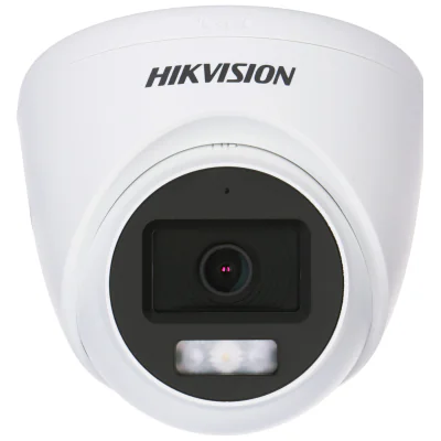 Cameră de supraveghere Turbo HD Turret 5 MP 3K Smart Hybrid Light HIKVISION DS-2CE78K0T-LFS(2.8MM), 2.8 mm, WL 20 m, IR 40 m, microfon, White
