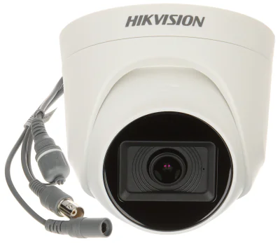 Cameră de supraveghere Turbo HD Turret 5 MP HIKVISION DS-2CE76H0T-ITPFS(2.8MM), 2.8 mm, IR 20 m, microfon, White
