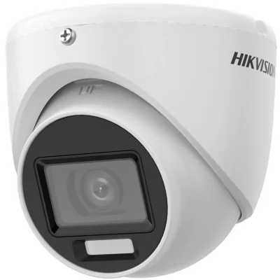 Camera de supraveghere Turret 4K Hikvision DS-2CE76U0T-LMF(2.8MM), lentila fixa 2.8mm, iluminare min: 0.01 Lux @ (F1.6, AGC ON), 0 Lux cu lumina alba: 20m, IR 30m, iesire TVI/AHD/CVI/CVBS, alimentare: 12 VDC ± 25%, 0.38 A, max. 4.6 W, protectie: IP67