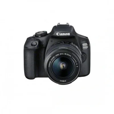 Canon EOS 2000D BK 18-55 IS II EU26, 24.1 MP, 6000 x 4000 pixels, CMOS, Full HD, Black