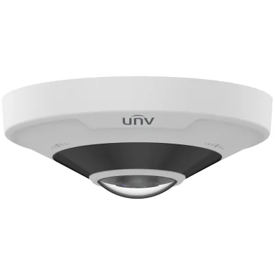 Cameră IP antivandal fisheye Uniview IPC86CEB-AF18KC-I0, 12 Mpx, obiectiv 1,8 mm