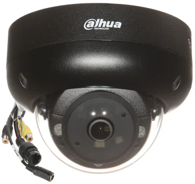 Cameră IP dome antivandal DAHUA IPC-HDBW3441R-AS-P-0210B-BLACK, 4,7 Mpx, obiectiv 2,1 mm, negru