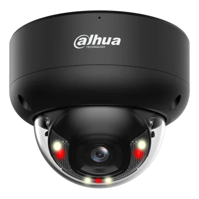 Cameră IP dome antivandal DAHUA IPC-HDBW3649E-AS-IL-0280B-BLACK, 6 Mpx, obiectiv 2,8 mm, negru