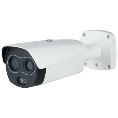 Cameră IP hibridă cu termoviziune DAHUA TPC-BF2241-TB3F4-DW-S2, termic: obiectiv 3,5 mm, 960p; optic: obiectiv 4,0 mm, 4 Mpx