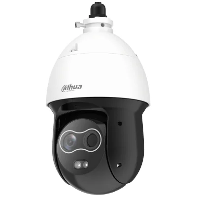 Cameră IP hibridă cu termoviziune DAHUA TPC-SD2241-TB3F4-DW-S2, termic: obiectiv 3,5 mm, 960p; optic: obiectiv 4 mm, 4 Mpx