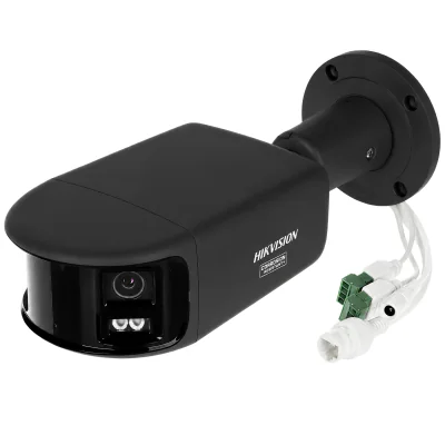 Cameră IP panoramică HIKVISION DS-2CD2T127G3P-LIS2UY/SL(180°)BLACK, 16 Mpx, 2 obiective 2,8 mm, negru