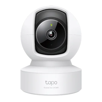 Pan/Tilt AI Home Security Wi-Fi Camera SPEC: 2K QHD (2560x1440), 2.4 GHz, Horizontal 360º, 1 × Ethernet Port FEATURE: Pan/Tilt, Smart AI Detection and Notifications (motion, people, pets, cars, baby crying, abnormal sound), Motion Tracking, Sound and