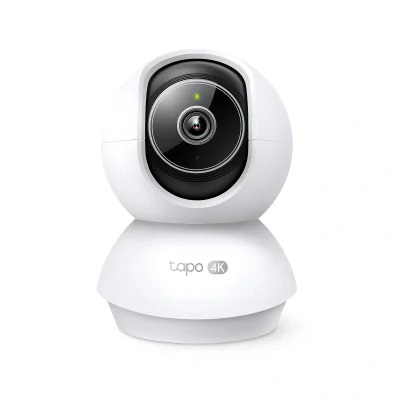 Pan/Tilt AI Home Security Wi-Fi Camera SPEC: 4K 8MP (3840×2160), 2.4 GHz, Horizontal 360º FEATURE: Pan/Tilt, Smart AI Detection and Notifications (motion, people, pets, cars, baby crying, abnormal sound), AI Smart Tracking, Sound and Light Alarm, Rem