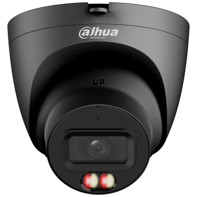 Cameră IP turret DAHUA IPC-HDW21249T-S-IL-0280B-BLACK, 12 Mpx, obiectiv 2,8 mm, negru