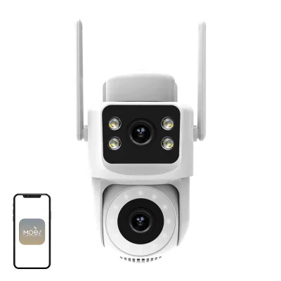 Cameră IP Wi-Fi MOES WCM-Q29 cu două obiective de 8 MP