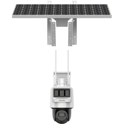 Camera PTZ cu panou solar Hikvision 4MP Pro Solar-powered Security PT Camera Setup High quality imaging with 4 MP resolution Dual transducers – PIR and Radar work together for higher detection accuracy Support 4G LTE data transmission Built-in microp