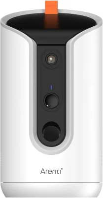 Camera supraveghere Arenti, 2K, 3MP, pentru animale de casa, cu dispenser de boabe, wireless 2.4/5 GHz, microSD max 256GB, detectie miscare si latrat, night vision 10m, audio bidirectional, pan si tilt, "PETCAM1T"