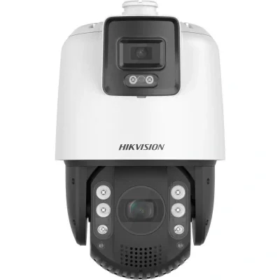 Camera supraveghere Hikvision DS-2SE7C425MWG-EB/26 F0 TandemVu 4 MP Panoramic channel supports image stitching, with 180° horizontal field of view;High quality imaging with 6 MP resolution in panoramicand channel and 4 MP resolution in PTZ channel; 1