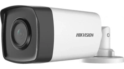 Camera supraveghere Hikvision Turbo HD bullet DS-2CE17D0T-IT5F(3.6mm) (C), 2MP, senzor CMOS, rezolutie 1920 × 1080@30fps, iluminare: 0.01 Lux @ (F1.2, AGC ON), 0 Lux with IR, lentila fixa: 3.6mm, unghi vizualizare: horizontal FOV: 79.6°, vertical FOV