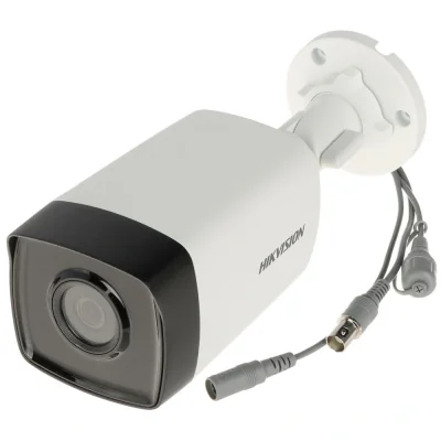 Camera supraveghere Hikvision Turbo HD DS-2CE17D0T-IT3FS(2.8mm), 2MP, microfon audio incorporat, senzor: 2 MP CMOS, rezolutie: 1920 × 1080@ 25fps, iluminare: 0.01 Lux @ (F1.2, AGC ON), 0 Lux cu IR, lentila fixa: 2.8mm, unghi vizualizare: horizontal F