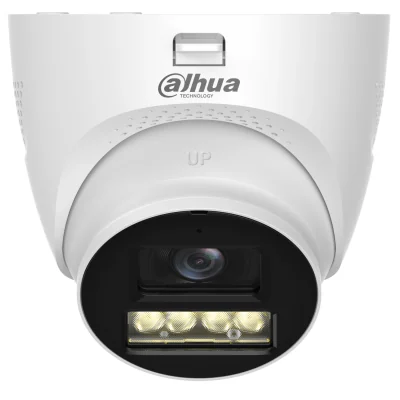 Cameră turret AHD, HD-CVI, HD-TVI DAHUA HAC-HDW1500TQ-IL-T-0280B-DIP, Smart Dual Light, comunicare bidirecțională, 5 Mpx, 2,8 mm
