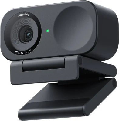 Camera web Insta360 Link 2C Standard Edition, 4K, 30 fps, Microfon cu reducere zgomot AI, Zoom 4x (Negru) "CINSABNA"