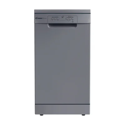 Candy Brava CDPH 2L1049S, Freestanding, Slimline (45 cm), Grey, Grey, Buttons, Foldable
