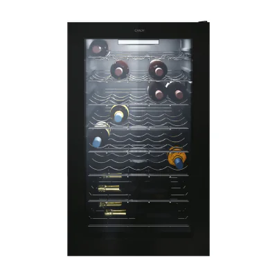 Candy DiVino CWC 150 EM/NF, Compressor wine cooler, Freestanding, 41 bottle(s), G, Interior light, Black
