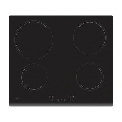 Candy Idea CH64CCB/4U2, Black, Built-in, 59 cm, Ceramic hob, Glass-ceramic, 4 zone(s)