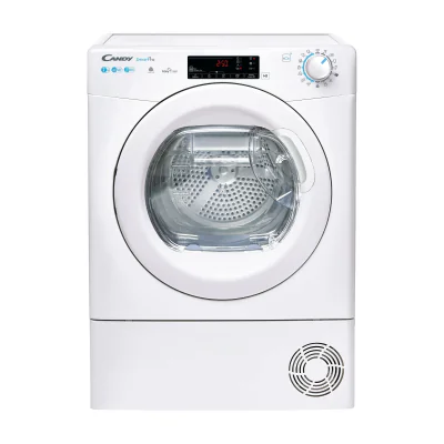 Candy Smart Pro CSOE H7A2TE-S, Freestanding, Front-load, Heat pump, White, Buttons, Rotary, Touch, Left