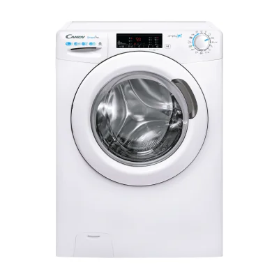 Candy Smart Pro CSOW 4965TWE/1-S, Front-load, Freestanding, White, Right, White, Black