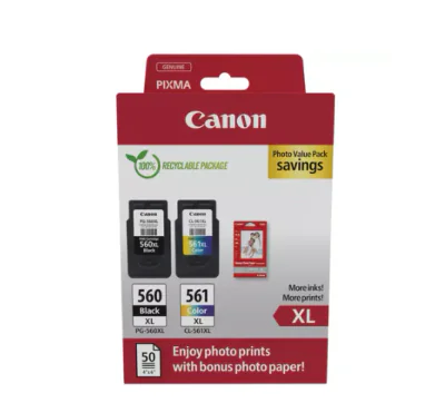 Canon 3712C008, High (XL) Yield, Black, Cyan, Magenta, Yellow, 2 pc(s), Photo value pack