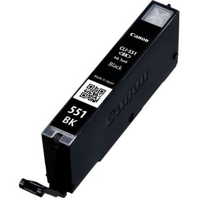 Canon CLI-551BK Black Ink Cartridge, Standard Yield, Photo black, Dye-based ink, 1 pc(s), 495 pages