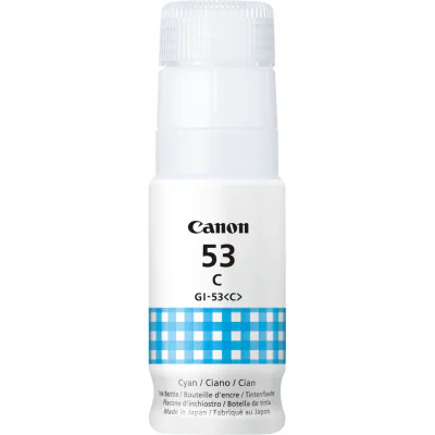 Canon GI-53C Cyan Ink Bottle, Original, Cyan, Canon, PIXMA G650 PIXMA G550, 60 ml, Inkjet