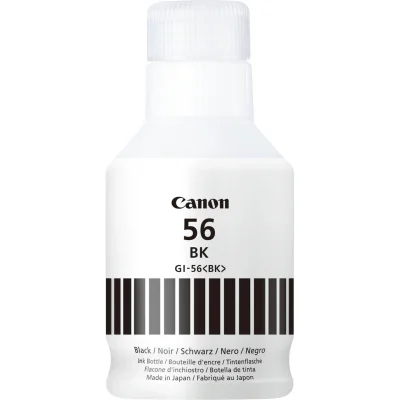 Canon GI-56BK Black Ink Bottle, Original, Black, Canon, MAXIFY GX6050, GX7050, 6000 pages, Inkjet