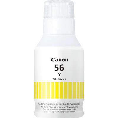 Canon GI-56Y Yellow Ink Bottle, Original, Yellow, Canon, MAXIFY GX6050, GX7050, 14000 pages, Inkjet