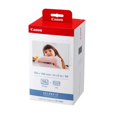 Canon KP-108IN, Inkjet, Red, White, 108 sheets, Canon SELPHY Compact, 101.6 mm, 152.4 mm