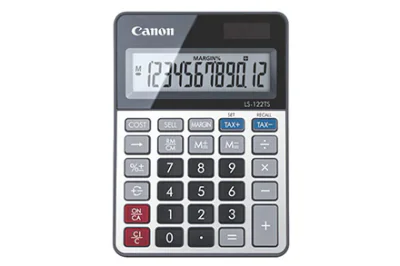 Canon LS-122TS, Desktop, Display, 12 digits, Battery/Solar, Grey
